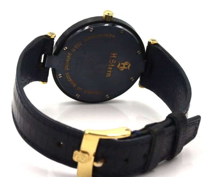 H-Stern sapphire diamond gold Numeral quartz watch