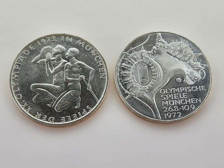 1972-J & 1972-D 10 Mark German Federal Republic, Silver