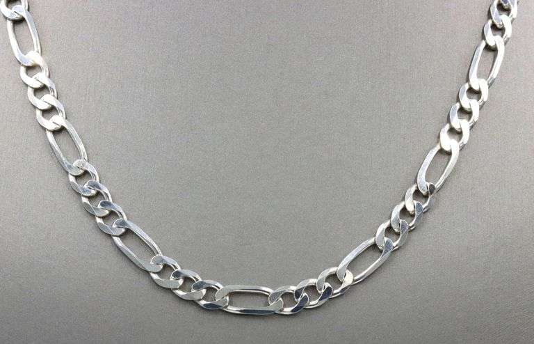925 Sterling silver Figaro chain necklace