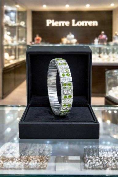 5ct Peridot Crystal Bracelet