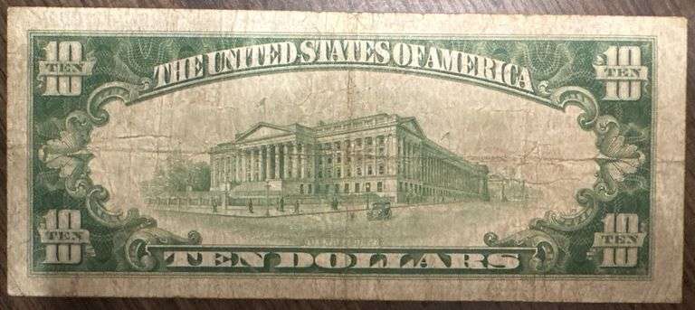 1929 $10 National Bank Note First National Bank of Pittsburgh, Pennsylvania (Charter 252) Series of 