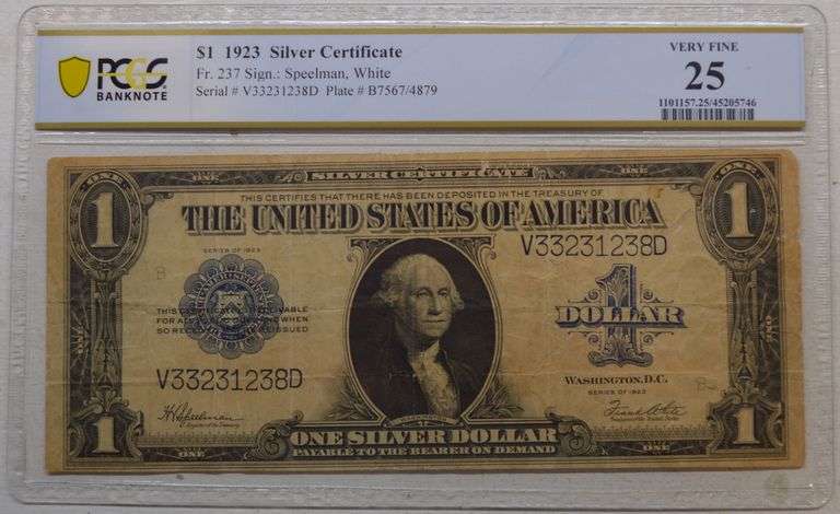 1923 $1 Silver Certificate – Fr. 237 – Speelman/White – PCGS Very Fine 25 Note