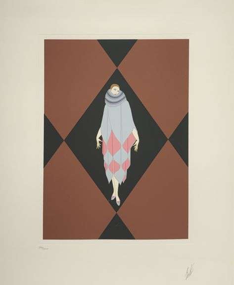 Erte "Manhattan Mary IV" Signed Limited Edition Serigraph Framed