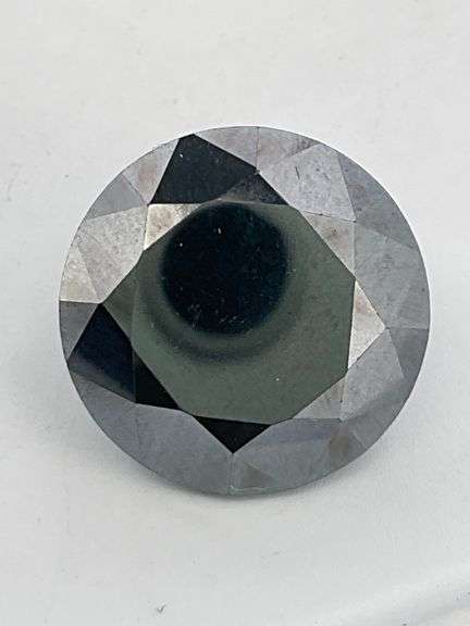 certified 6.19 carats black moissanite
