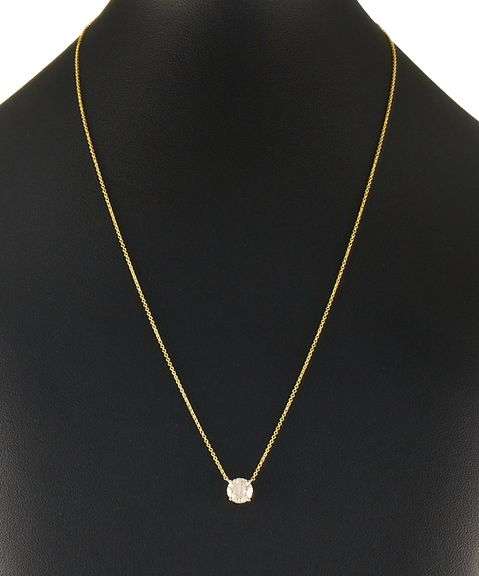 1.60ct Round Diamond Solitaire Pendant Necklace in 14K