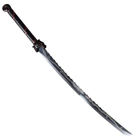Hand-Forged Samurai Katana Sword with Tiger Head Handle