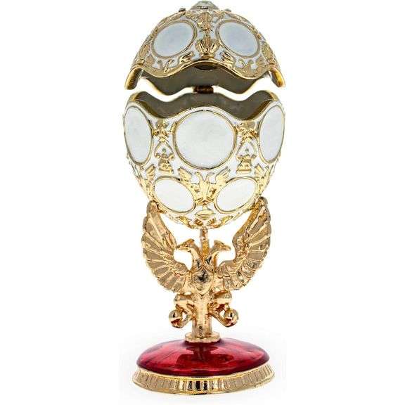 14K Gold Plated Romanov Tercentenary Royal Egg