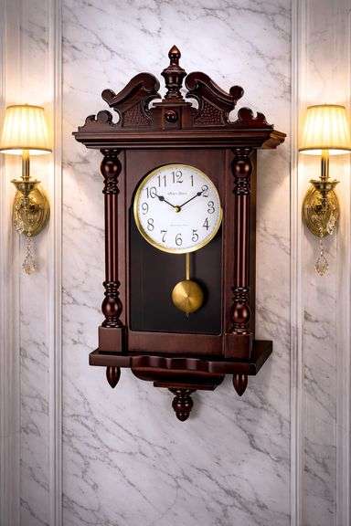 Westminster Classic Wall Clock with Swinging Pendulum and Chime