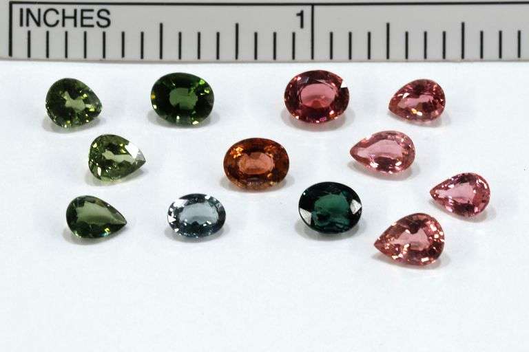 Colorful Natural Tourmaline - Lot of 12
