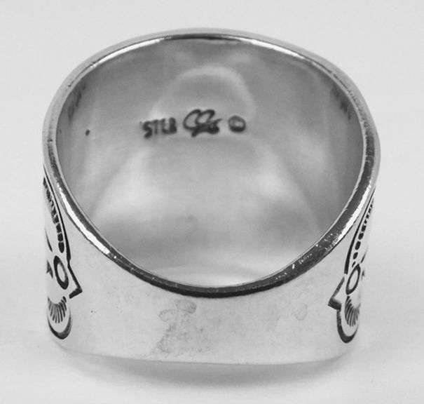 Carolyn Pollack Wide Sterling Cigar Band Ring, 7.5