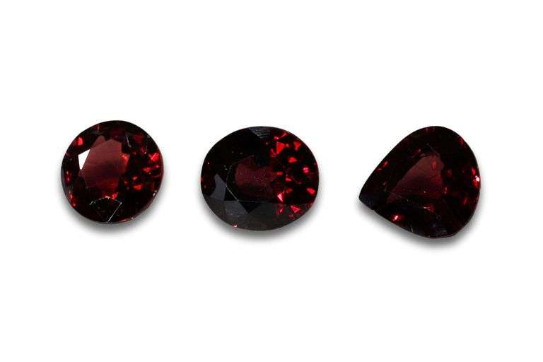 Beautiful Natural Rhodolite - Lot of 3