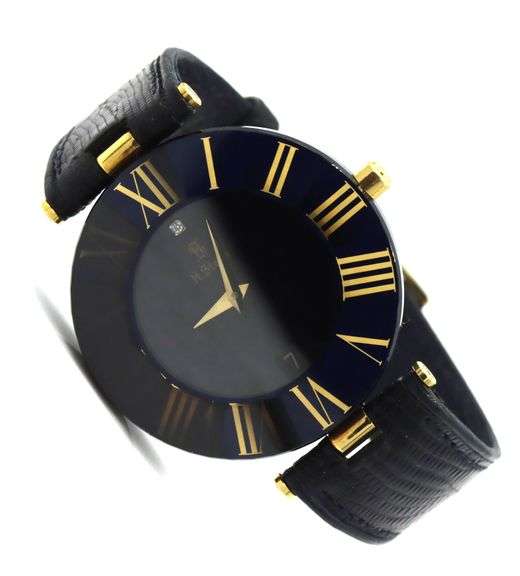 H-Stern sapphire diamond gold Numeral quartz watch