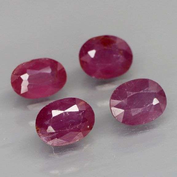 Collectors set of 4 UNTREATED Winza Rubies weighing 5.78 carats!