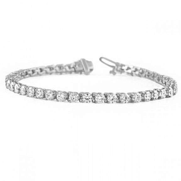 6.11 CTTW Lab Diamond Tennis Bracelet in 14KT White Gold