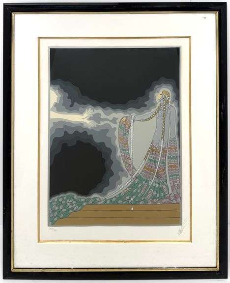 Erte "Melisande" Signed Limited Edition Serigraph Framed