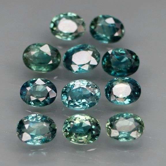 Sparkling! Matched 2.45ct blue green Sapphire set! Heated only!