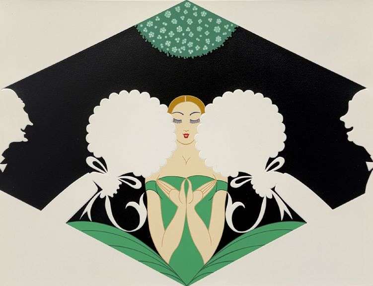 Erte "The Suitors" Signed Limited Edition Serigraph