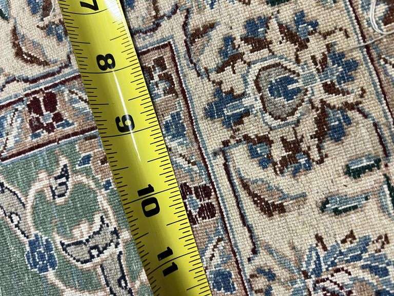 Handmade Abrash Silk Persian Nain 4.5x2.10