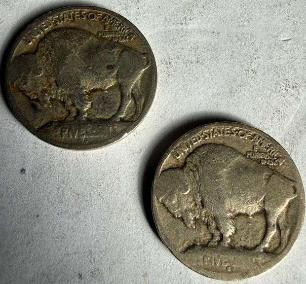 1913 Type 1 P D &S Buffalo Nickels