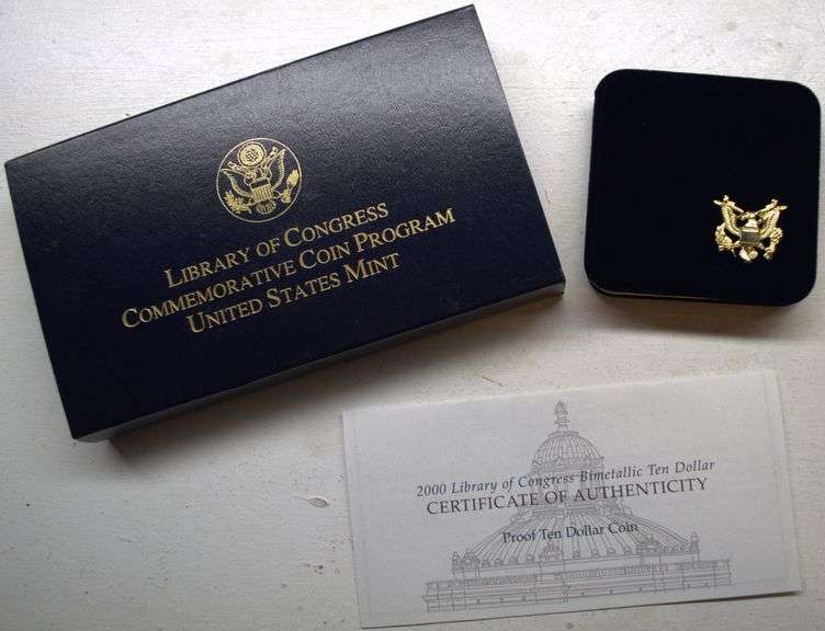 2000 Liberty of Congress Commemorative Coin Program United State of America gold Coin with Original 