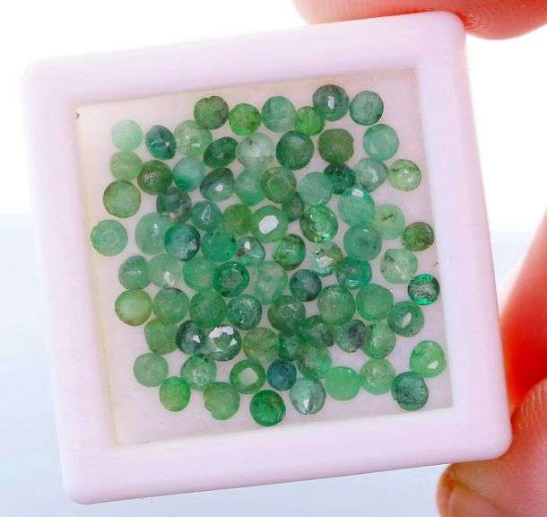 3.35 carats of real round cut Colombian Emeralds!