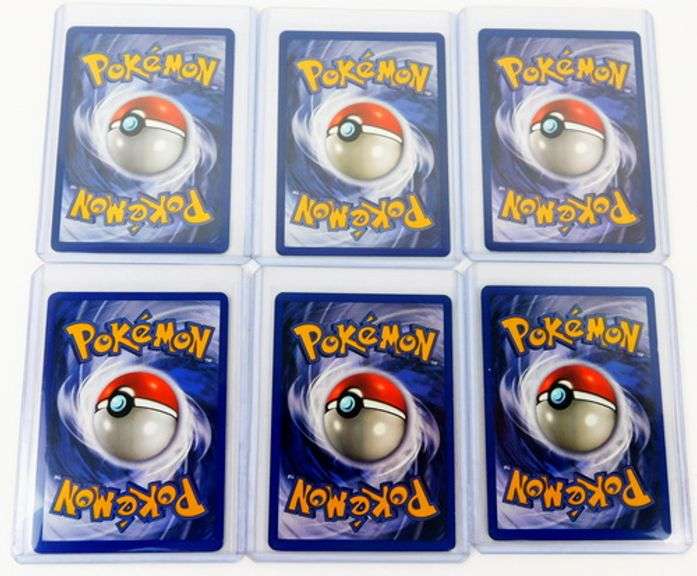 6 Pokémon 1st Edition 1999 Trade Cards