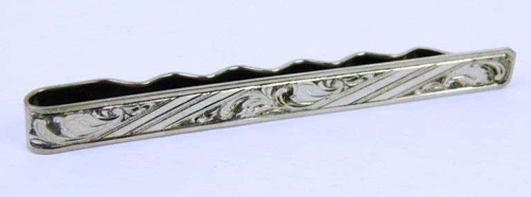 Antique 900 Silver Tie Bar or Money Clip