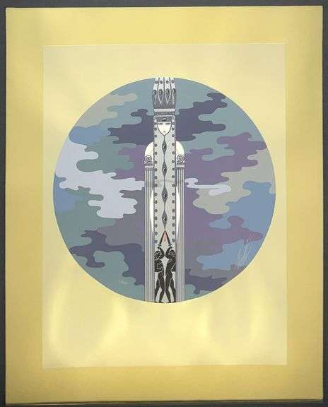 Erte  "L'indifférence" Signed Limited Edition Serigraph from "Four Emotions" Suite Framed