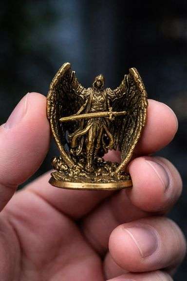 Vintage-Style Solid Brass Archangel