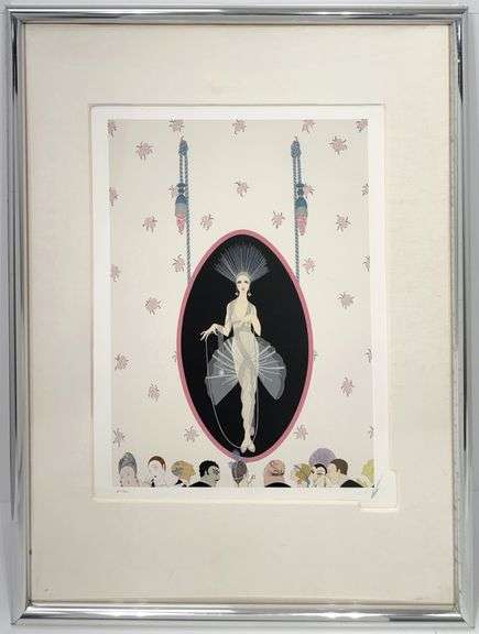 Erte "The Portrait" Signed Limited Edition Serigraph Framed