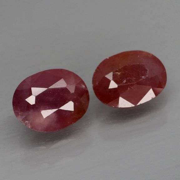 Untreated! 5.67ct pair of violet red Rubies sourced from Winza, Tanzania!