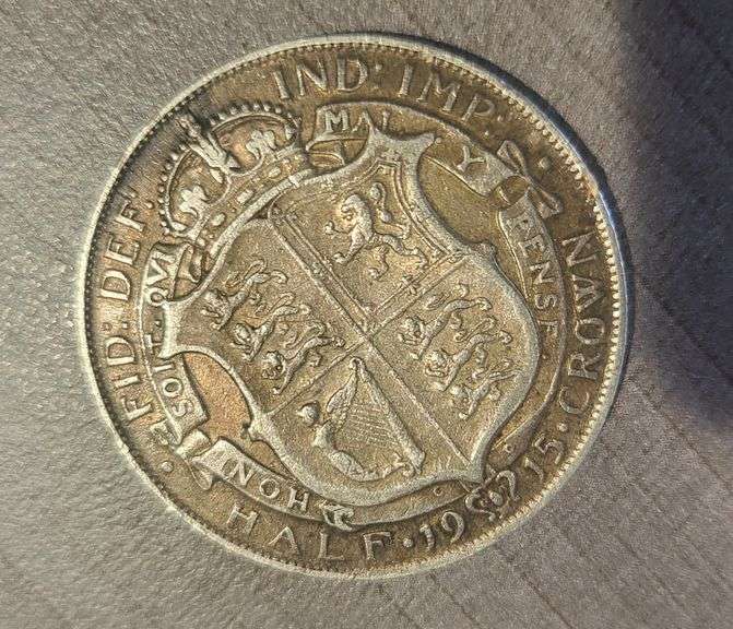 Half Crown 1915 silver coin