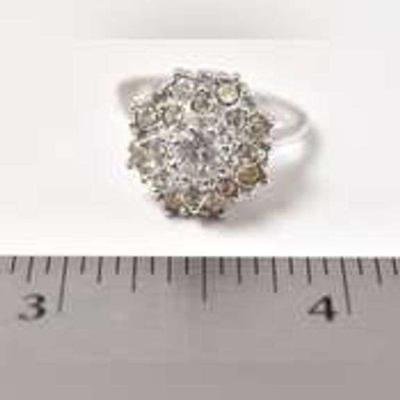 CZ Gemstone Ring in Sterling Silver.