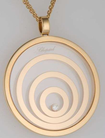 Chopard 0.10ct Diamond Large Spirit Heart Double Strand Pendant Necklace in 18K