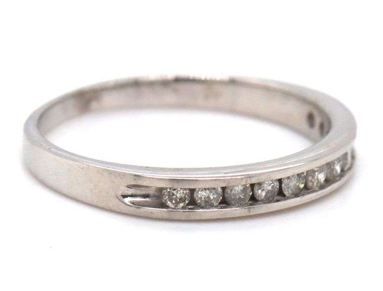 10kt White gold 0.25ctw channel set diamond band