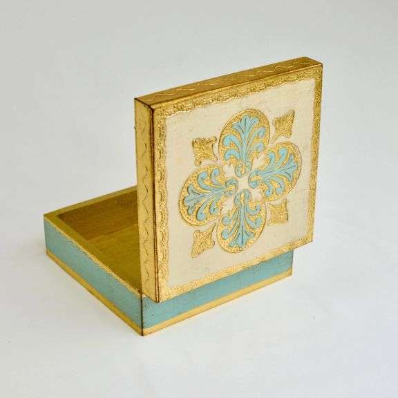 Florentine Carved Square 6x6 Jewelry/Storage Box