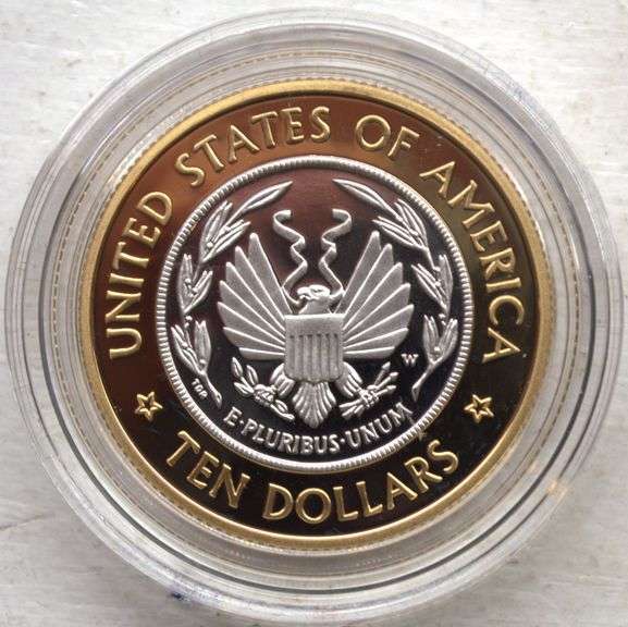 2000 Liberty of Congress Commemorative Coin Program United State of America gold Coin with Original 