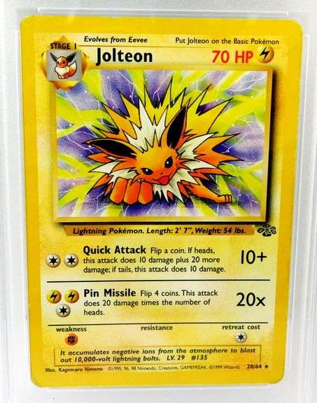 Pokémon 1999 Jolteon Jungle Card, 3VG