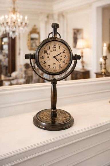 Classic Brass Table Clock
