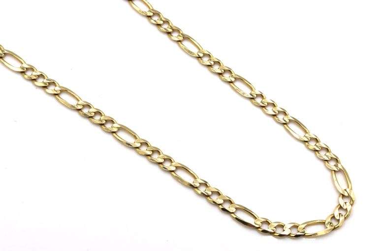 Always Popular 14K YG Figaro Necklace