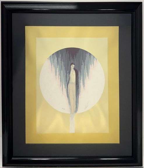 Erte "La Tristesse" Signed Limited Edition Serigraph from "Four Emotions" Suite Framed