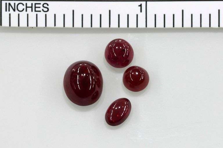 Exceptionally Fine Natural Ruby Cabochons