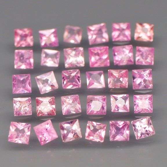 Radiant princess cut! 2.90ct pure pink Sapphire set!