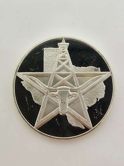 Texas Lone Star State Sterling Medal
