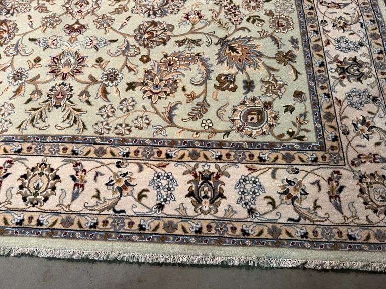 Fine Silk & Wool Kashan Rug 8x10