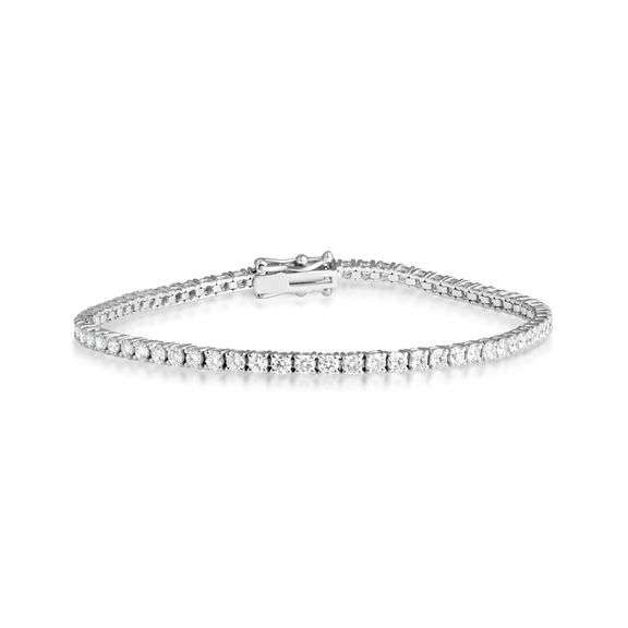 6.11 CTTW Lab Diamond Tennis Bracelet in 14KT White Gold