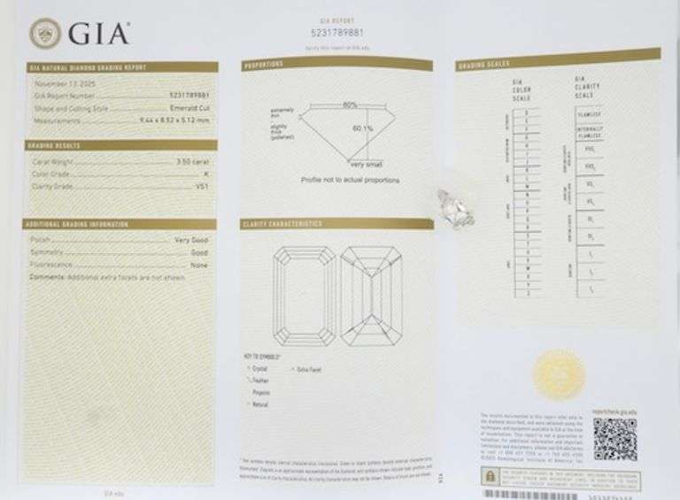 3.95CTW GIA Certified Art Deco Diamond Ring