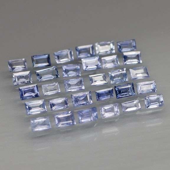 Lightly saturated 3.03ct set of cobalt blue Sapphires!