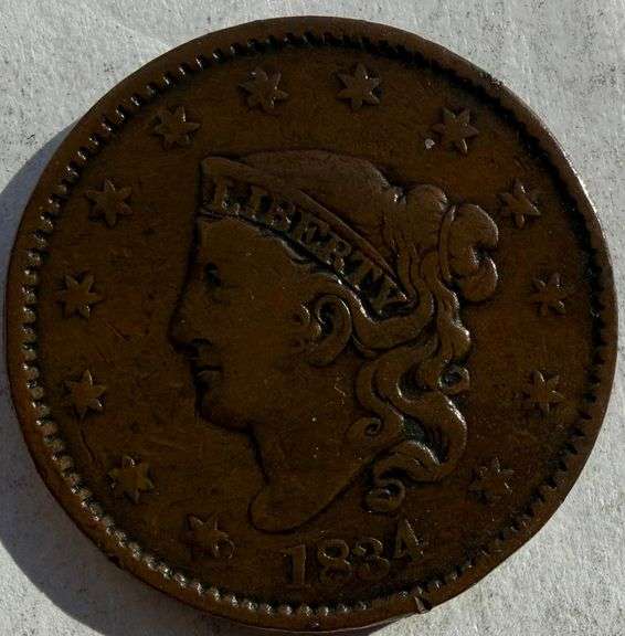 1834 Large 8 Medium Letters Small Star Large Cent