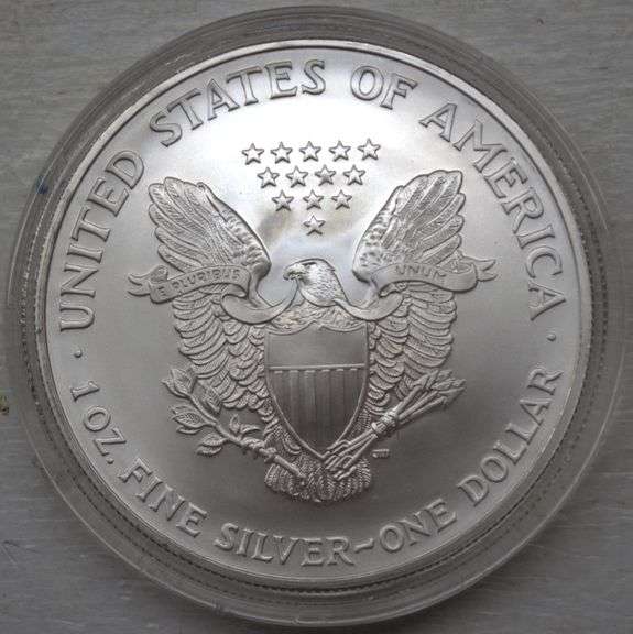 2004 $1 American Silver Eagle – 1 oz .999 Fine Silver – Bullion Coin w/ COA & Original Case